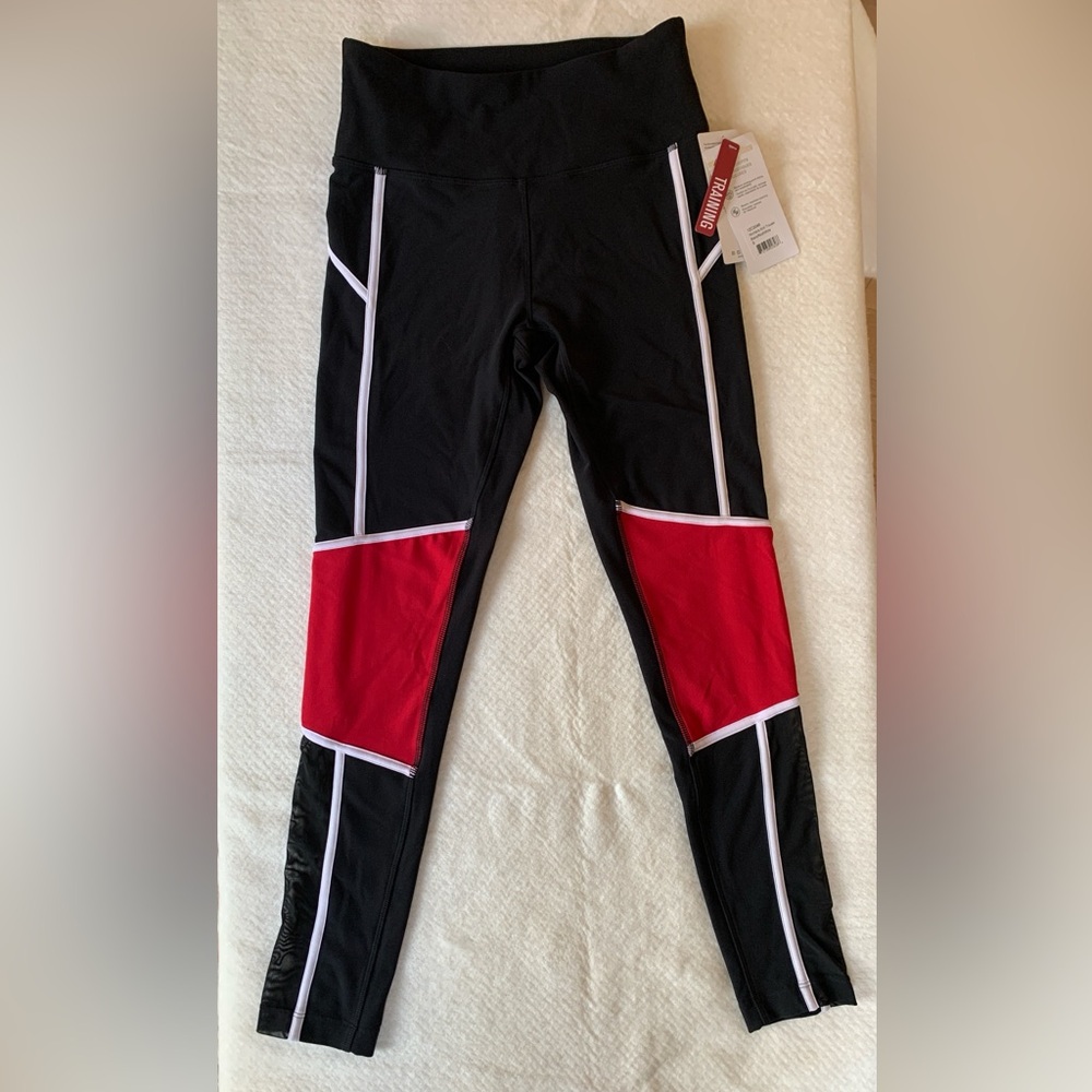 Mondetta Women’s Black, Red and White Training Leggings